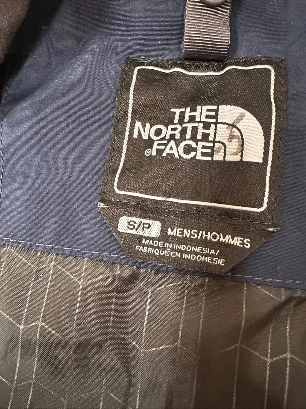 Vintage Mens S North Face HyVent Light Shell Jacket Coat No Lining Blue Gray